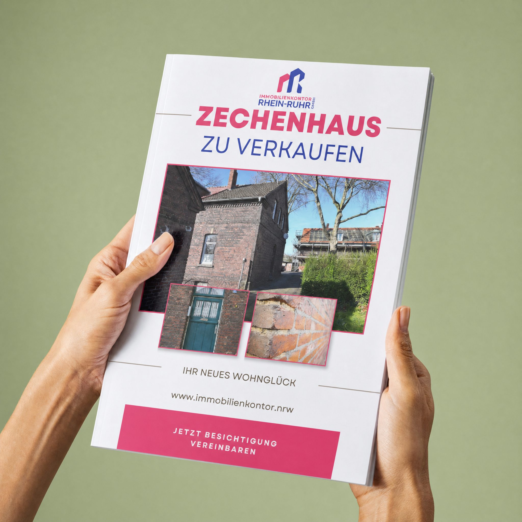 Gedrucktes Exposé Zechenhaus zu verkaufen