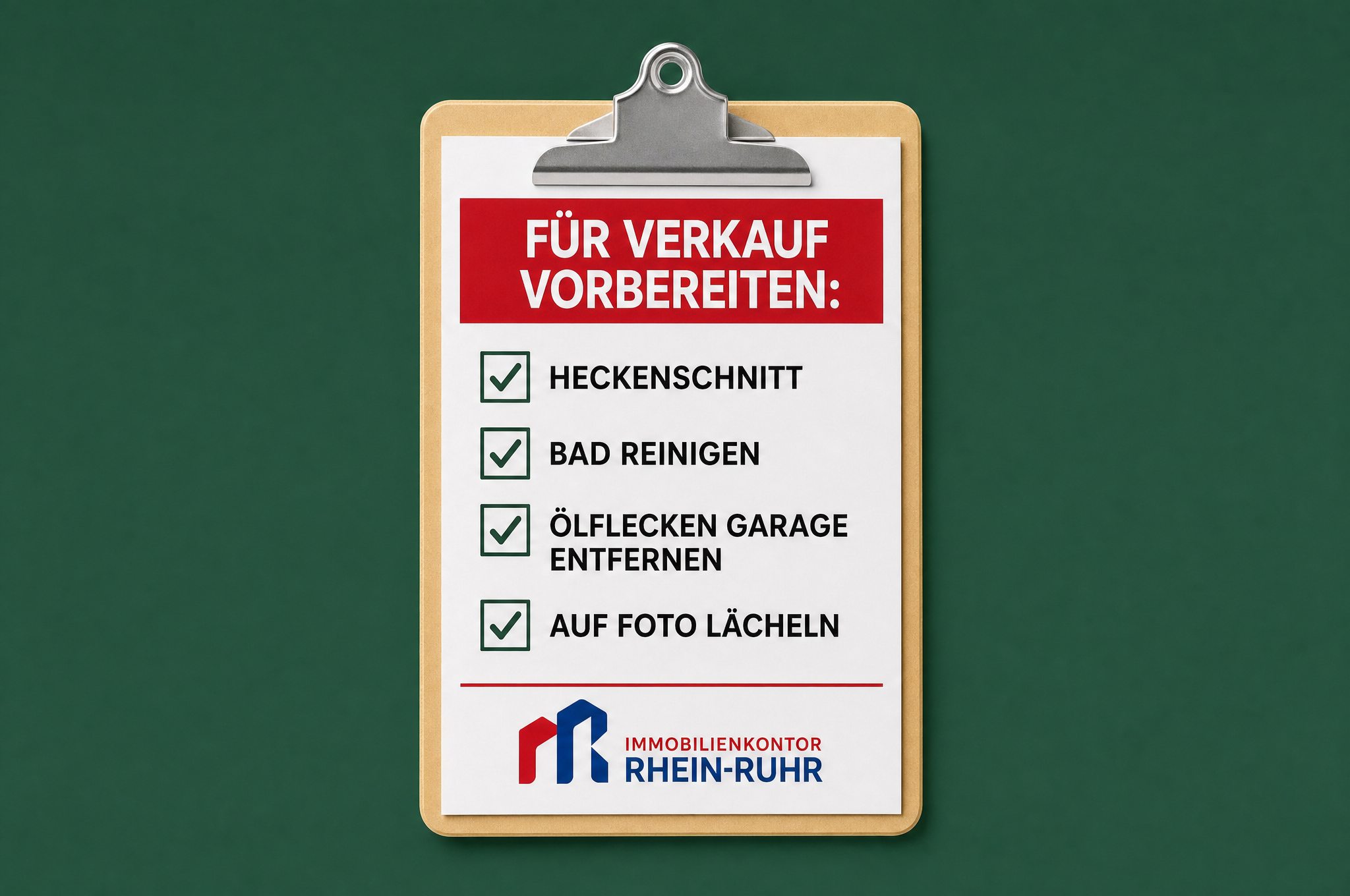 Checkliste zur Immobilienaufbereitung vor dem Verkauf